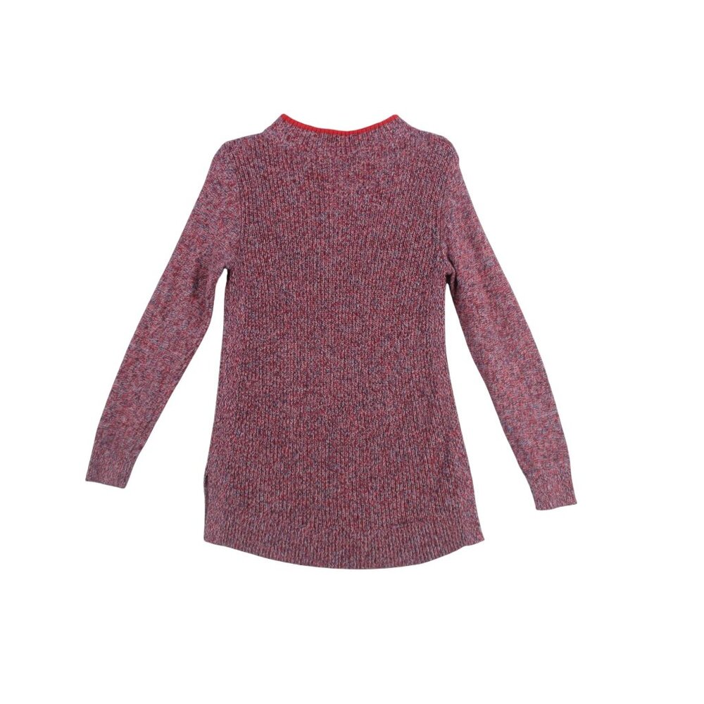 Loft Outlet Womens Red & Blue Marled Knit Sweater XS